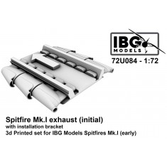1/72 Spitfire Mk.I Exhaust (initial) with Installation Bracket for IBG kit