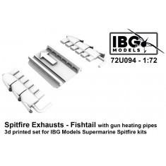1/72 Supermarine Spitfire Exhausts Fishtail Type with Gun Heating Pipes for IBG kits