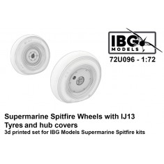 1/72 Supermarine Spitfire Wheels with IJ13 Tyres and Hub Covers for IBG kits