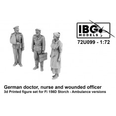 1/72 German Doctor, Nurse and Wounded Officer for Fi 156D Storch (3 Figures)
