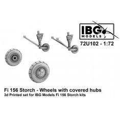1/72 Fieseler Fi 156 Storch Wheels with Covered Hubs for IBG Kit