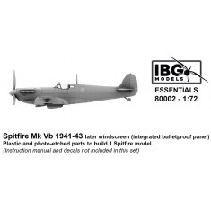 1/72 Spitfire MK VB 1941-43 Later Windscreen (integrated bulletproof panel)