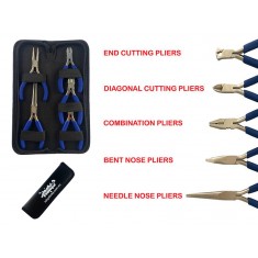5 Piece Mini Plier Set w/Bag