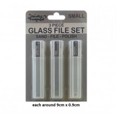3 Piece Glass File Set Small - Super Fine, Fine, Medium