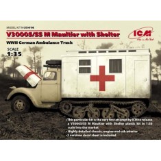 1/35 WWII German Ambulance Truck V3000S/SS M Maultier with Shelter
