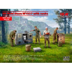 1/35 US Field Stove M1937 with Cooks