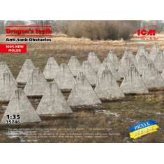 1/35 Dragon's Teeth Anti-tank Obstacles (24 structures)