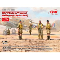 1/48 RAF Pilots in Tropical Uniforms 1941-1945 (3 pilots and 2 ground staffs)