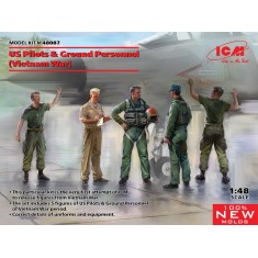 1/48 Vietnam War US Pilots & Ground Personnel (5 figures)