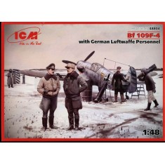 1/48 Messerschmitt Bf 109F-4 w/German Luftwaffe Personnel (1 Model kit with 5 Figures) 