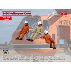 1/35 Modern S-64 Skycrane Helicopter Crew (3pcs)
