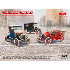 1/24 The Various Tin Lizzie: Ford Model T Roadster, Light Delivery Vehicle, Fire Truck