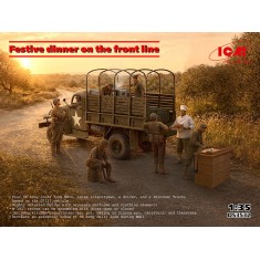 1/35 Festive Dinner Front Line: Kitchen Truck G7117, 4 US Cooks, 3 Infantrymen, 1 Driver