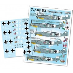 Decals for 1/48 Messerschmitt Bf 109G-6 "Cartoon" 7/JG 53 Sicily June 1943