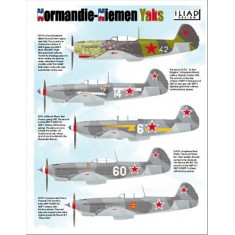1/48 WWII French Normandie-Niemen Yak-1/3/9 Aircraft Decals