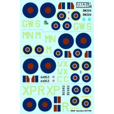 1/48 Spitfires/Hurricane Fighters of Operation Rutter Decals