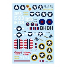 Decals for 1/72 North American B-25B/C/D Mitchell