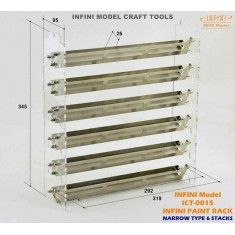 Paint Rack Narrow Type #6 Stacks for Tamiya/Vallejo/MiG/AK Paints