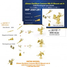 1/350 USN 20mm Oerlikon Cannon MK IV Mount. A (25pcs)