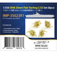 1/350 DKM 20mm Flak Vierling C/35 set (8pcs) for Trumpeter kit #05627