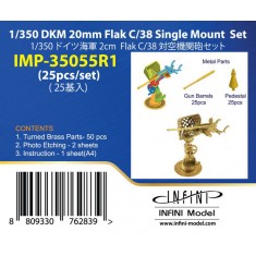 1/350 DKM 20mm Flak C/38 Single Mount set (25pcs)