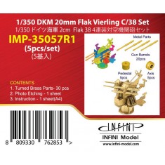 1/350 DKM 20mm Flak Vierling C/38 set (5pcs)