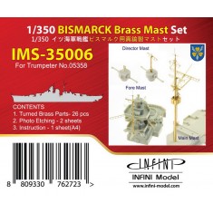 1/350 BISMARCK Brass Mast Set for Trumpeter kit #05358