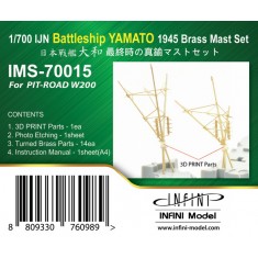 1/700 IJN Yamato 1945 Brass Mast Set for Pit-Road W200 kits