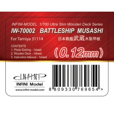 1/700 IJN Musashi Wooden Deck for Tamiya kit #31114