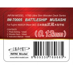 1/700 IJN "Musashi" Wooden Deck for Fujimi kit 460024/002