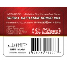 1/700 IJN 1941 Kongo Wooden Deck for Fujimi kit 431222/421803