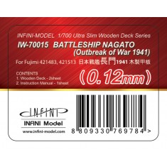 1/700 IJN 1941 Nagato Wooden Deck for Fujimi kit 421483/421513