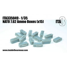 1/35 NATO Small Arms 7.62mm Ammunition Boxes (15pcs)