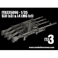 1/35 Cold War British Infantry 3x L1A1 SLR and 1x L4 LMG (Bren)