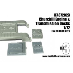 1/72 Churchills Engine and Transmission Decks For Dragon kit