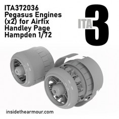 1/72 Hampden Pegasus Engines with Separate Cowls for Airfix kits
