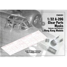 1/32 A-20G Clear Part Masks (interior and exterior) for HK Models