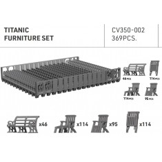 1/350 Titanic Furniture Set (369pcs)