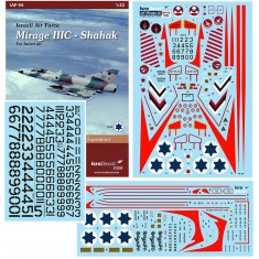1/32 IAF Mirage IIIC Shahak Decals for Italeri kits