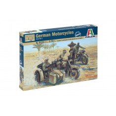 1/72 WWII German Motorcycles Pack w/4 Motorcycles and 16 Figures