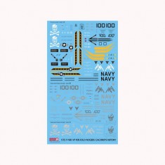 Decals for 1/72 Grumman F-14B Tomcat VF-103 Jolly Rogers CAG BIRD's History