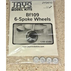1/48 Messerschmitt Bf109G 6-Spoke Wheels (white metal, 4pcs)