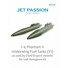 1/48 USAF F-4 Phantom Underwing Fuel Tanks Export (2pcs) for Hasegawa kits