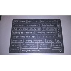 All Scales German Warning Text Stencil (Photoetch Part)
