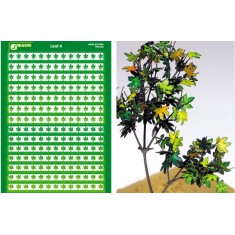 1/24, 1/35, 1/48 Typical Leaf 4 (Coloured Paper Plant kit)