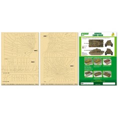 Airbrush Camo-Mask for 1/35 King Tiger (Porsche Turret) Camouflage Scheme 1