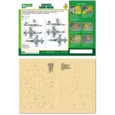 Airbrush Camo-Mask for 1/48 Canadian Armed Forces CF-116 116757/116727/116763 Schemes
