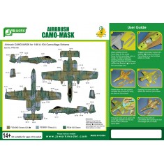 Airbrush Camo-Mask for 1/48 Fairchild A-10A Thunderbolt II Camouflage Scheme