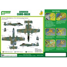 Airbrush Camo-Mask for 1/72 Fairchild A-10A Thunderbolt II Camouflage Scheme