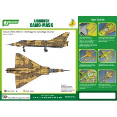 Airbrush Camo-Mask for 1/72 Dassault Mirage IIIC Camouflage Scheme 2